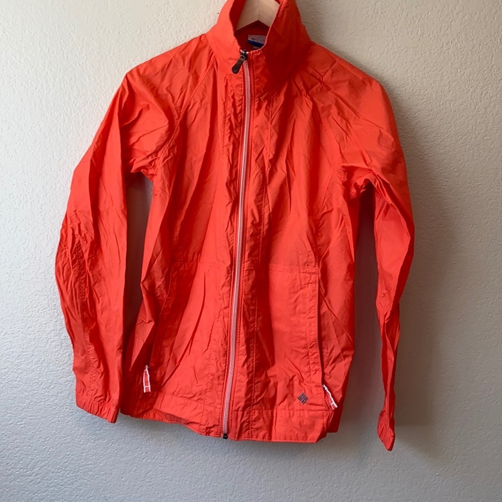 Columbia Windbreaker Jacket Orange Size Small - Picture 2 of 11